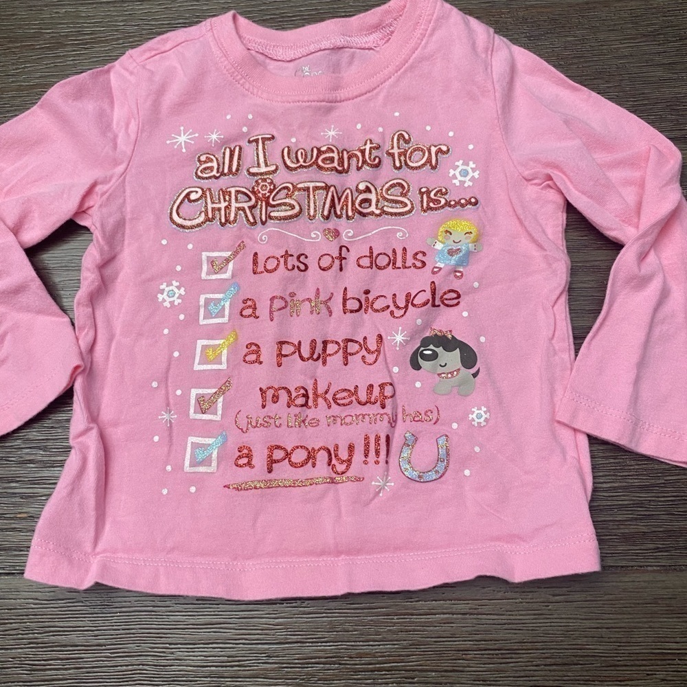 Children's Place Girls Top
Pink Long Sleeve Christmas
Wishlist Size 24M 👶 3/$25